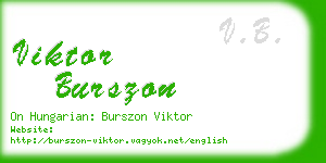 viktor burszon business card